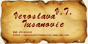 Veroslava Tušanović vizit kartica